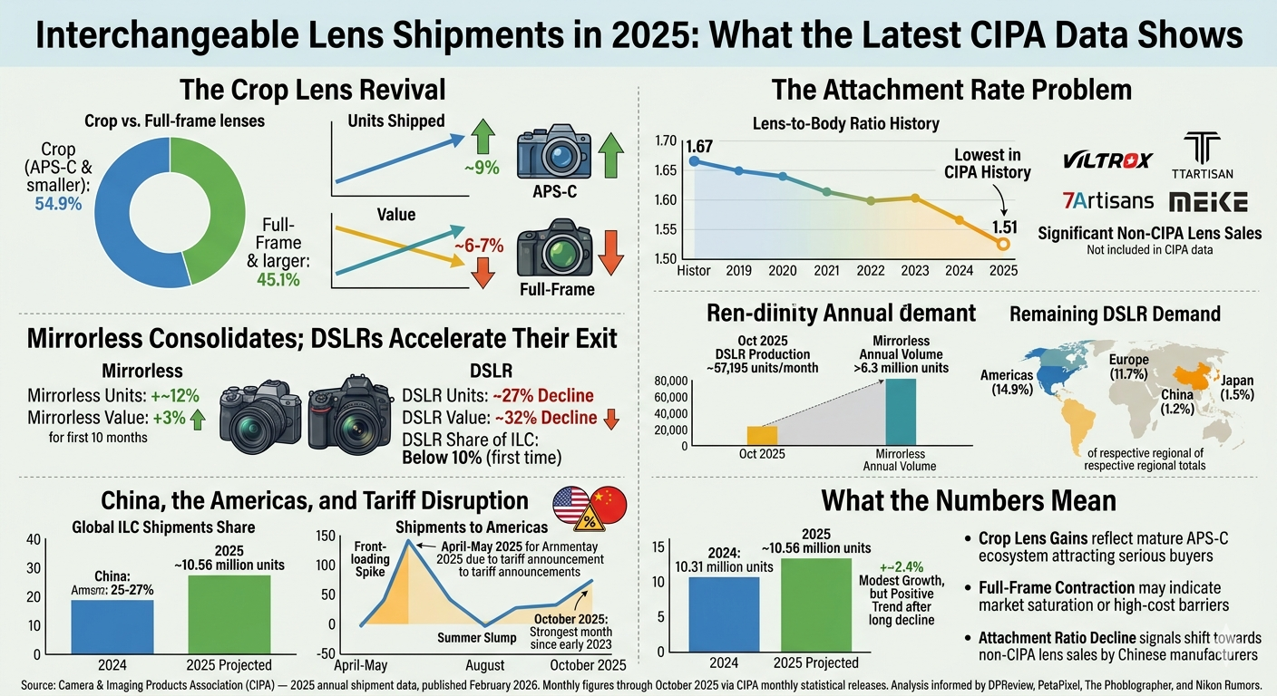 Interchangeable Lens Shipments in 2025: What the Latest CIPA Data Shows